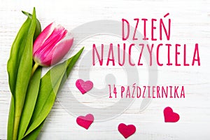 Polish Happy Teacher`s day card.