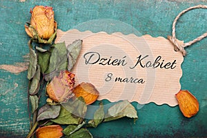 Polish International Women`s Day card,