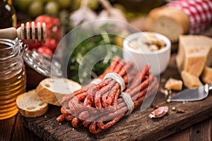 Polish kabanos dried sausage