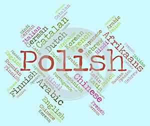 Polish Language Shows Vocabulary Word And Lingo