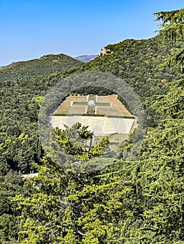 Polish military cemetery at Monte Cassino in Italy, general view photo