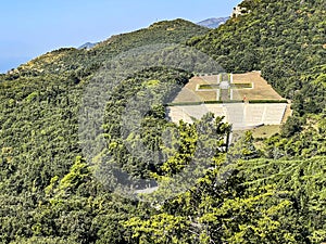 Polish military cemetery at Monte Cassino in Italy, general view photo