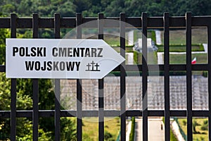 Polish monumental cemetery. The Polish war cemetery at Monte Cassino in Italy.