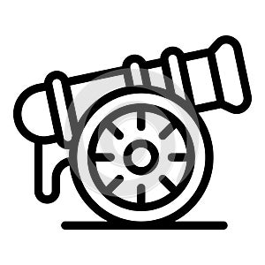 Polish old cannon icon outline vector. Poland country