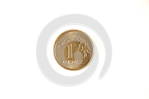 Polish one grosz coin