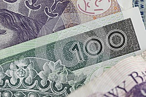 Polish paper money, Polish zlotys, PLN