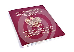 Polish pasport isolated. photo