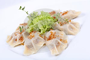 Polish pierogi, dumplings with meat