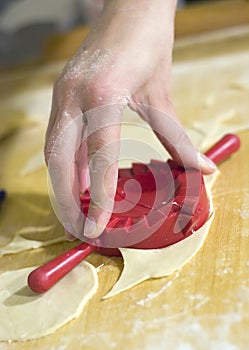 Polish pierogi making