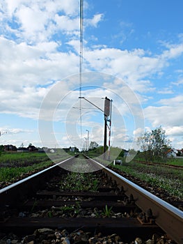 Polish railways and a nice blue sky.