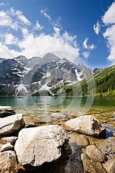 Polish Tatra mountains Morskie Oko lake photo