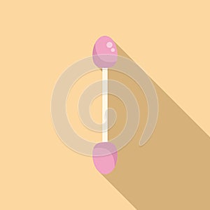 Polish tool icon flat vector. Manicure element