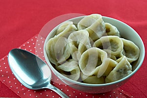 Polish traditional mushroom dumplings.