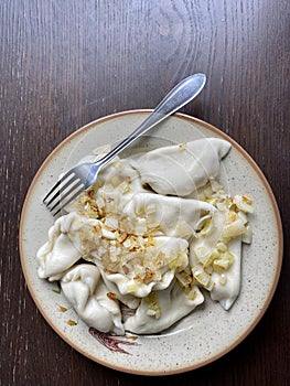 Polish traditional pierogi dish