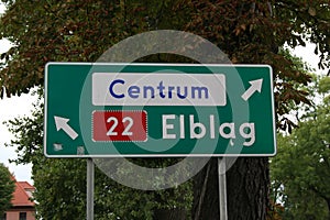 Polish traffic sign - direction