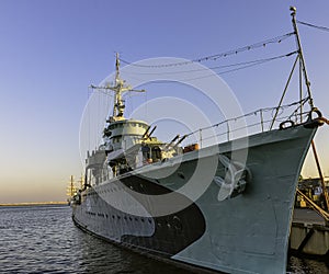 Polish warship - museum ORP Blyskawica Lightning  -  Gdynia, Tricity, Pomerania, Poland