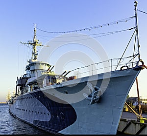 Polish warship - museum ORP Blyskawica Lightning  -  Gdynia, Tricity, Pomerania, Poland