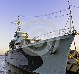 Polish warship - museum ORP Blyskawica Lightning  -  Gdynia, Tricity, Pomerania, Poland