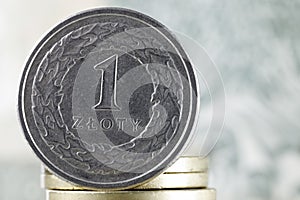 One one-zloty coin, PLN currency