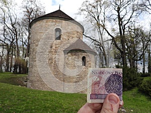 Polish zloty with Rotunda of Saint Nicolas in Cieszyn 1 photo