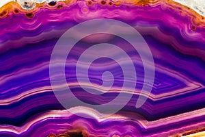 Polished Agate Stone Close Up View