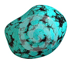 Polished azure Turquoise Pebble