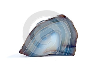 Polished blue agate