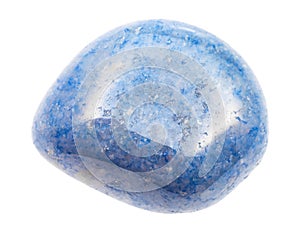 polished blue Aventurine gem stone isolated photo