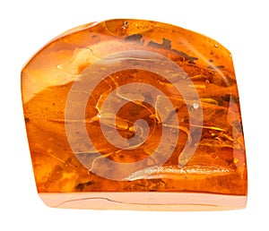 polished brown natural baltic amber gem stone