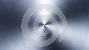 Polished brushed metal radial background. Nickel, chrome, titan, steel, alloy texture