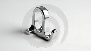 Polished chrome double hook for hanging items