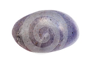 polished Cordierite (iolite) gem stone isolated photo