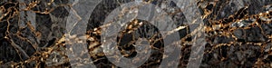 Polished dark grey granit or marble surface. AI generative stone background