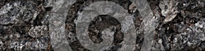 Polished dark grey granit or marble surface. Generative AI stone background