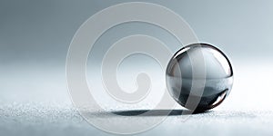 Polished Glass Sphere on Light Textured Surface