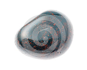 Polished Heliotrope Bloodstone gemstone cutout photo
