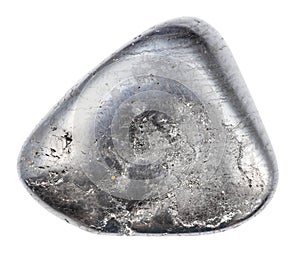 polished ilmenite mineral isolated on white photo