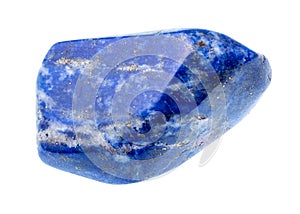 Polished lapis lazuli lazurite gem stone cutout