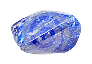 polished Lapis lazuli (Lazurite) gemstone isolated