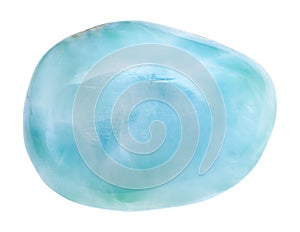 Polished Larimar gem blue pectolite