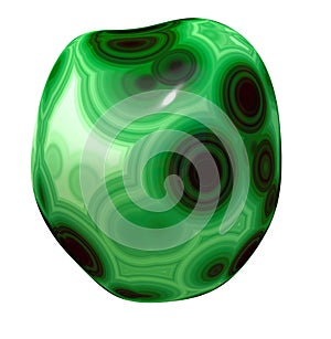 Polished lawny Malachite Pebble