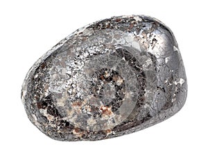 polished Magnetite (lodestone) gemstone isolated photo