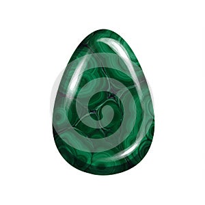 Polished Malachite Gemstone Oval Shape