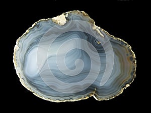 Polished natural agate geode