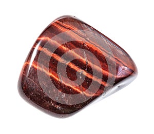 polished Ox's Eye (Bull's Eye) gem stone isolated