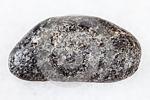 Polished Peridotite stone with Phlogopite on white