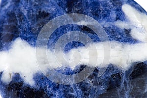 Sodalite on a white background