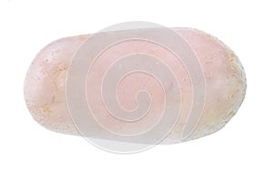 polished pink petalite (castorite) gemstone cutout photo