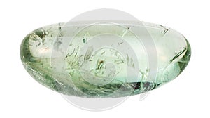 Polished Prasiolite green quartz gemstone photo