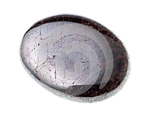 polished pyrope garnet gem stone cutout on white